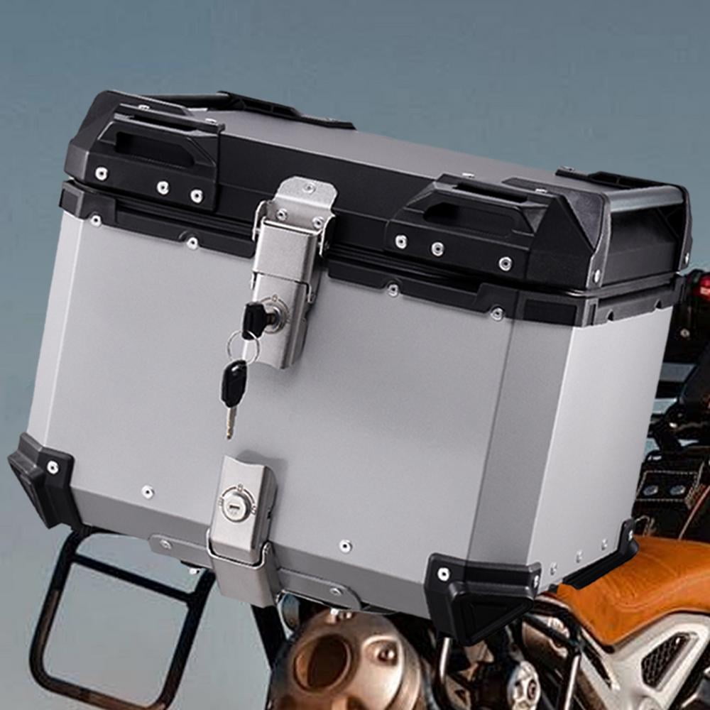 WZTO Motorcycle Top Box Waterproof Motorcycle Rear Top Box 45L Hard Motorcycle Trunk Sturdy Luggage Storage Rear Box with Security Lock superb