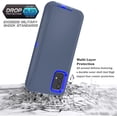 thumbnail image 2 of Galaxy A52 5G Case for Samsung Galaxy A52 5G Case Military Drop Shockproof Armor Heavy Duty Rugged 3 in 1 Protection Cover for Galaxy A52 5G Phone Case (Navy+Blue), 2 of 13
