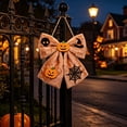 thumbnail image 6 of Roiihwy Large Halloween Bows Wreath, Pumpkin Bat Star Bows for Front Door, Black Ornament Tree Topper Bows for Halloween Indoor Outdoor Decor, 6 of 6