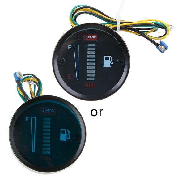 Huhudde 52mm Diameter Fuel Gauge Marine Boat Extension Fuel Level Gauge with Backlight Automotive Modification Tool