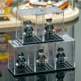thumbnail image 3 of Dreamtale Acrylic Display Case for Lego Minifigures Base Compatible with Various Building Block Toys(Black,15Pcs), 3 of 4