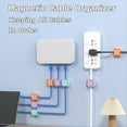 thumbnail image 5 of 8Pack Magnetic Cable Clips,Adjustable Cord Holder for Under Desk Cable Management,Adhesive Charger Wire Organizer Keeper, 5 of 7