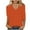 Orange, variant on JINMGG Fall Long Sleeve Shirts for Women, Womens Summer Fall Tops 2024 Women's Fashion Solid Color Loose T-Shirt 3/4 Sleeves Blouse V-Neck Casual Tops