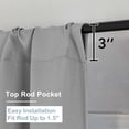 thumbnail image 2 of OVZME Silver Blackout Curtains for Bedroom 63 Inch Long 2 Panels, Solid Thermal Insulated Drapery with Rod Pocket for Energy Saving, Room Darkening Window Drapes, 40W x 63L Inch, Silver, 2 of 7