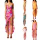 thumbnail image 5 of Txlixc Vestido de verano femenino, de pecho bajo, sólido / mariposa Txlixc moda, 5 of 5