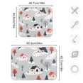 thumbnail image 4 of Yayeee Dish Drying Mat for Kitchen Counter 16"x18" Microfiber Absorbent Pad, Cartoon Blue Houses, 4 of 7