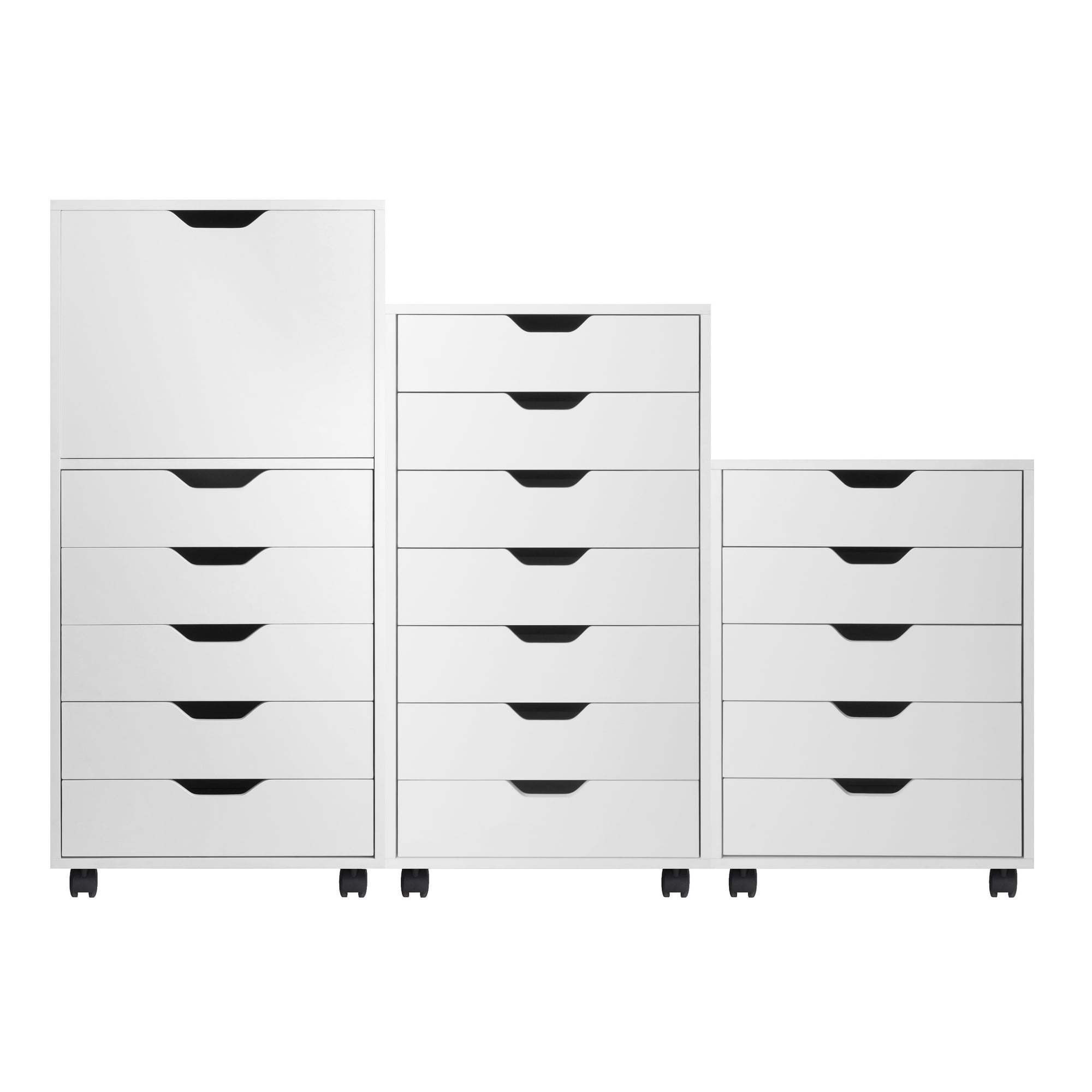Winsome Halifax 3-Pc Multi-Drawer Storage Cabinet Set 10395, White