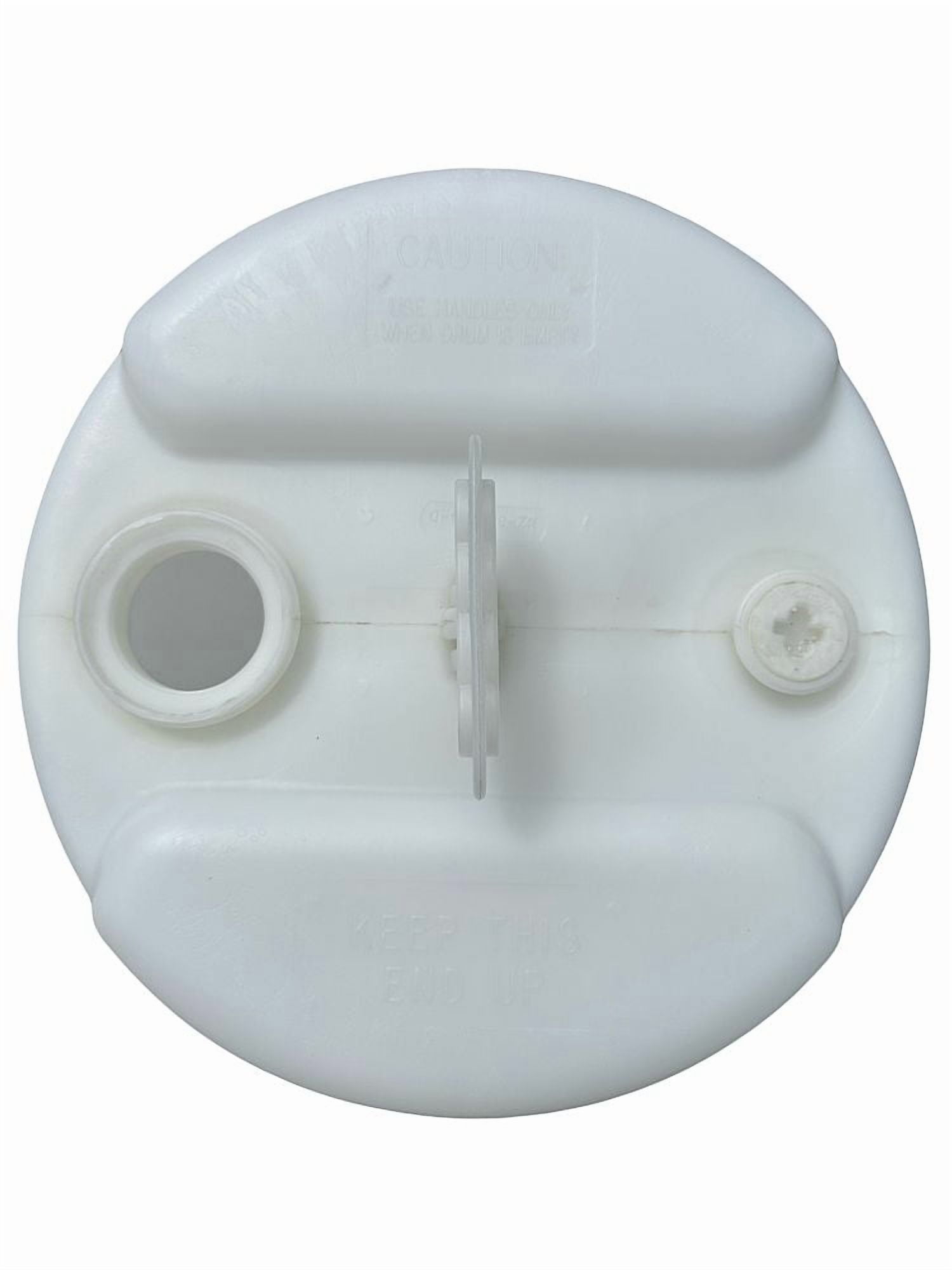 15 Gallon White Plastic Water Barrel w/ 2 inch & 3/4 inch bung caps