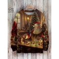thumbnail image 3 of Suéter feo con impresión 3D para hombre y mujer, sudadera informal unisex de invierno con diseño de árbol de Navidad, Papá Noel, gato, ciervo y oso, M14, 3 of 5