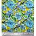 thumbnail image 1 of Soimoi Cotton Cambric Fabric Bird & Aster Floral Fabric Prints By Yard 42 Inch Wide, 1 of 1
