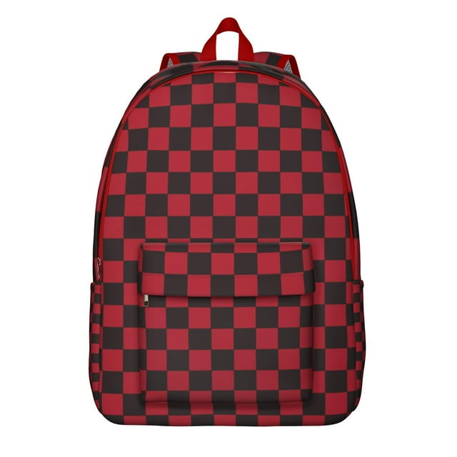 Sac à Dos Imprimé à Carreaux Rustique, Motif à Carreaux Classique avec Design Vintage