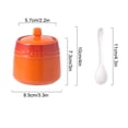 thumbnail image 3 of French Gradient Ceramic Sugar Pot With Lid, Solid Sugar Bowl With Spoon, Porcelain Spice Jar, Kitchen Decoration Storage-Orange, 3 of 9