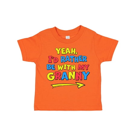 

Inktastic Yeah I d Rather Be with My Granny in Red Yellow and Blue Boys or Girls Toddler T-Shirt