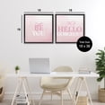 thumbnail image 3 of Pink Feminine Empowerments 2 Piece Black Framed Floater Canvas Set, design by Kim Allen, 3 of 9