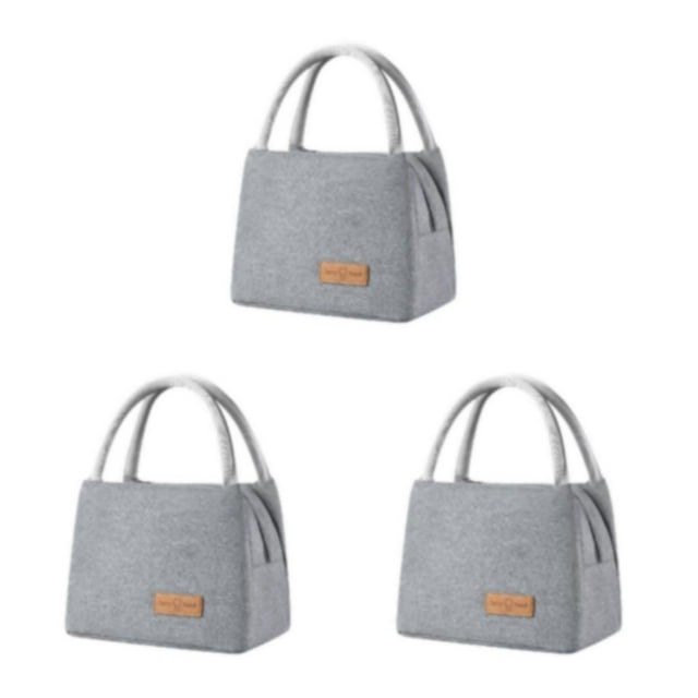 kurtrusly Polyester Versatile Insulated For Multi-Purpose Large Capacity Easy To Carry And Clean Small+Grey 3Set