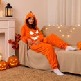 thumbnail image 5 of MEICHEN Hooded Onesises Pyjamas for Women Trendy Cute Print Pocket Sleepwear Funny Halloween Party Clothing Winter Warm Plush Pajamas, 5 of 6