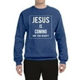 thumbnail image 2 of Wild Bobby, Jesus Is Coming Are You Ready? Inspirational/Christian Unisex Crewneck Graphic Sweatshirt, Vintage Heather Blue, X-Large, 2 of 5