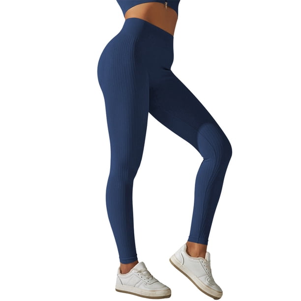 Pantalones de fitness para mujer con cintura alta, sin costuras y con abertura, que realzan las caderas, elásticos y transpirables, para yoga/running, tallas S-L