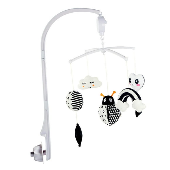 Baby Mobile Bracket Music Box Montessori Mobile Hanger Bed Bell Toy for Crib Ladybug