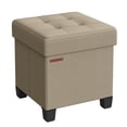 thumbnail image 1 of Reposapiés Storage Otoman SONGMICS, 38 x 38 x 40 cm, color camel, 1 of 6