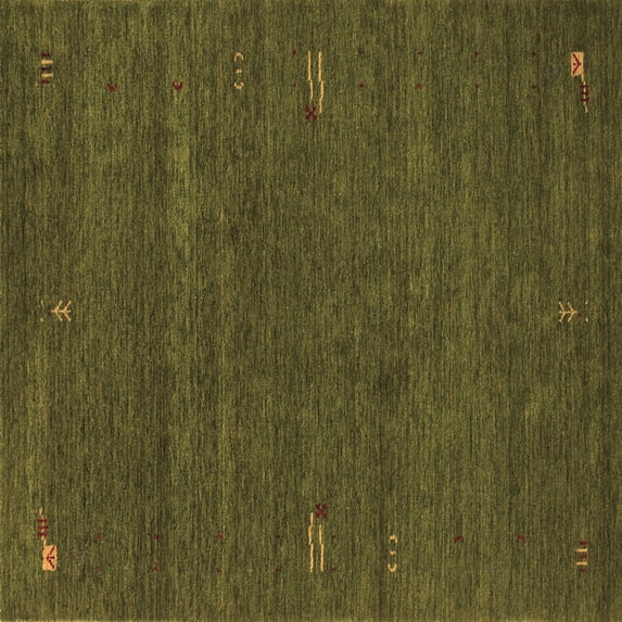 Ahgly Company Indoor Square Abstract Brown Contemporary Area Rugs, 5' Square