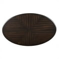thumbnail image 7 of 42" Oval Coffee Table with Storage Shelf, 2-Tier Solid Wood Cocktail Tea Table, Traditional Retro Center Table for Living Room, Bearing 400LBS, Espresso, 7 of 7