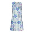 thumbnail image 3 of WILLBEST Vestidos De Verano Para Mujer, Vestido Informal De Verano Con Estampado Para Playa, Elegante, Flotante, De Longitud Media, Con Cuello Redondo Y Sin Mangas, 3 of 3