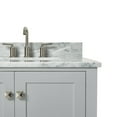 thumbnail image 6 of Ariel Cambridge 43 In. Right Offset Rectangle Single Sink Vanity With Carrara White Marble 0.75 In Countertop In Grey, 6 of 10