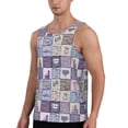 thumbnail image 2 of KLL Lavender Flowers Print Men's Muscle Gym Workout Stringer Tank Tops Bodybuilding Fitness T-Shirts Tank Tops Men-3X-Large, 2 of 7