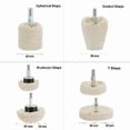 thumbnail image 4 of Polishing Accessory 6 Pieces Brush Set Cotton Velvet Polishing Wheel Conical, 4 of 5