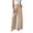 Beige, variant on Linen Pants for Women Business Casual Wide Leg Slacks Solid Color High Waisted Trousers with Pockets Light Blue XL