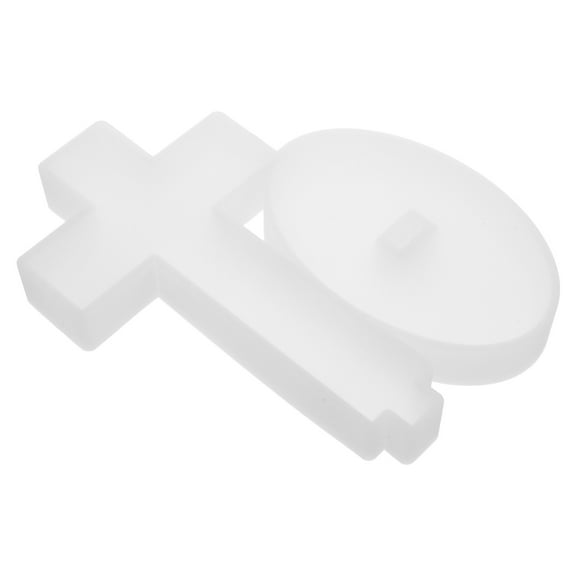 Clispeed Cross Plaster Mold 1 Set White Silicone Plaster Modeling For Creative Crafting