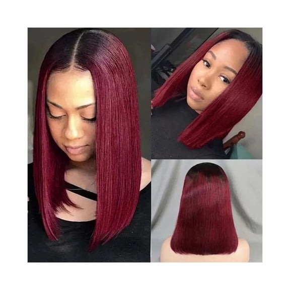 Short Bob Human Hair Wig for Women,Straight 4x4 Lace Front Wigs Human Hair Pre Plucked T Part Lace Wigs Remy Hair