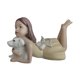 thumbnail image 3 of Figura decorativa de perro niña, adorno de estatua, regalo, centro de mesa, colección de escritorio Amarillo a la izquierda, 3 of 9