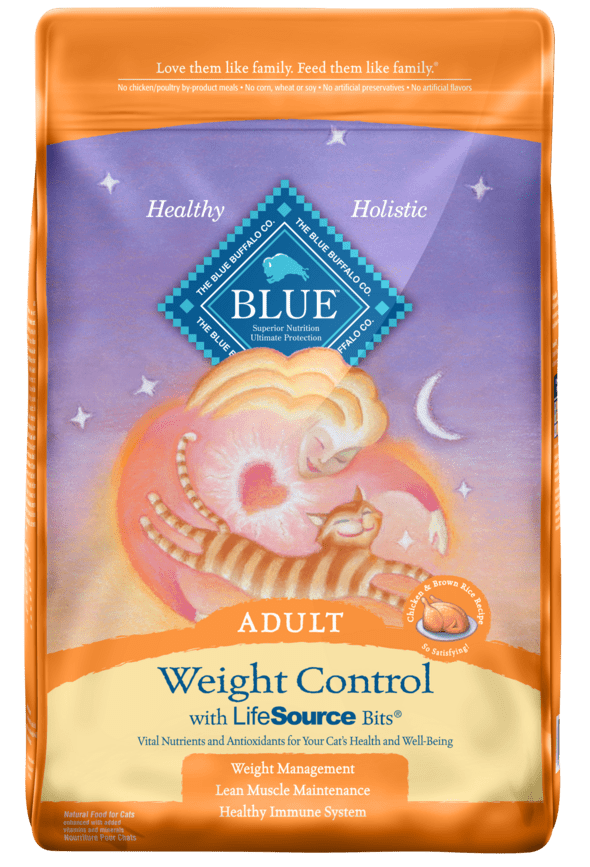 Blue Buffalo Weight Control Natural Adult Dry Cat Food, Chicken & Brown