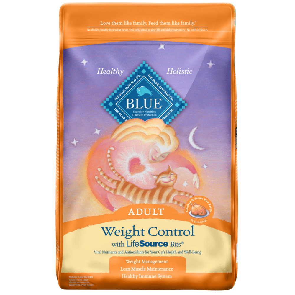 Blue Buffalo Weight Control Natural Adult Dry Cat Food, Chicken & Brown