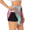 thumbnail image 1 of Balery Pastel Macarons Delight Pantalones cortos deportivos para mujer con forro y dos bolsillos, elásticos, para entrenamiento, gimnasio, yoga-Small, 1 of 7
