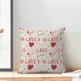thumbnail image 3 of Housses de Coussin de la Saint-Valentin 18x18 Ensemble de 2, J'aime les Cœurs Rouges Coussins en Lin Anniversaire Mariage Décorations de la Saint-Valentin pour Maison Canapé Extérieur, 3 of 5