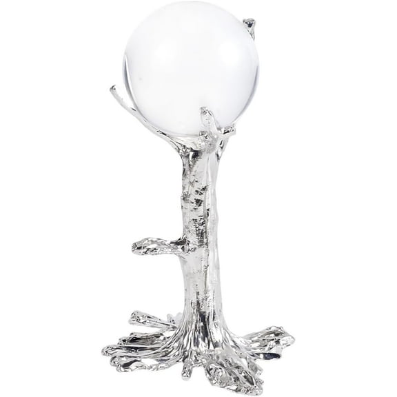 Ball Stand Tree Shape Sphere Display Stand Platinum Alloy Holder for Ornament Rack Balls 3x3.3x5.1inch Silver