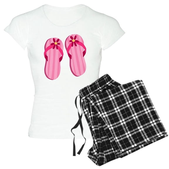 CafePress - Pink Flip Flops - Women's Light Pajamas