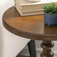 thumbnail image 2 of Powell Pesaro Round Pedestal Indoor Accent Side Table, 22.25" Tall, Hazelnut, 2 of 9