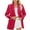 A-Hot Pink, variant on Women's Long Sleeve Blazers 2 Buttons Work Office Notched Collar Suit Jackets with Pockets A-Green