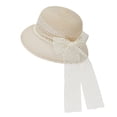 thumbnail image 3 of SUYIDA French Style Elegant Lace Bow Summer Sun Hat for Women Beach Outing Shading Fisherman Hat, 3 of 4