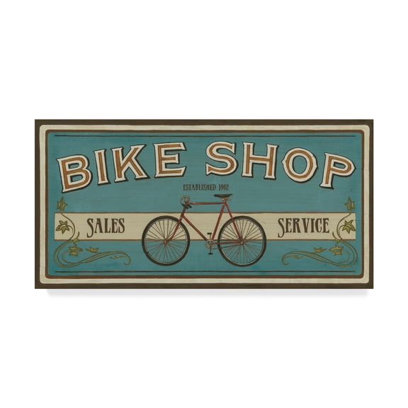 Trademark Fine Art 'Bike Shop I' Canvas Art by June Erica Vess