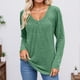 thumbnail image 1 of MHFRRA Camisetas de Mujer de Manga Larga Holgadas para Primavera y Otoño con Diseño Plisado Verde, 1 of 3