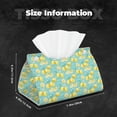 thumbnail image 6 of Lsque Yellow Lemon Printed Long Tissue Box Cover Holder, Facial Paper Organizer Dispenser,Triangle with Bottom Belt, PVC Leather Decorative Organizer, 6 of 9