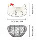 thumbnail image 3 of mfyjkho Cesta de cerámica y hierro para guardar huevos de gallina, organizador de cocina para patatas, ajos y cebollas, diseño hueco para exhibición en encimera, 1 pieza, 3 of 8