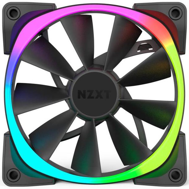 Nzxt Aer Rgb120 Single Pack Rf Ar120 B1 120mm Digitally Controlled Rgb Led Fans For Hue Walmart Com Walmart Com