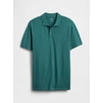thumbnail image 5 of Polo GAP de piqué elástico para hombre, color verde balsámico, talla S, 5 of 5