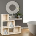 Contemporary Tiered 6 Cube Storage Organizer for Bedroom Office and